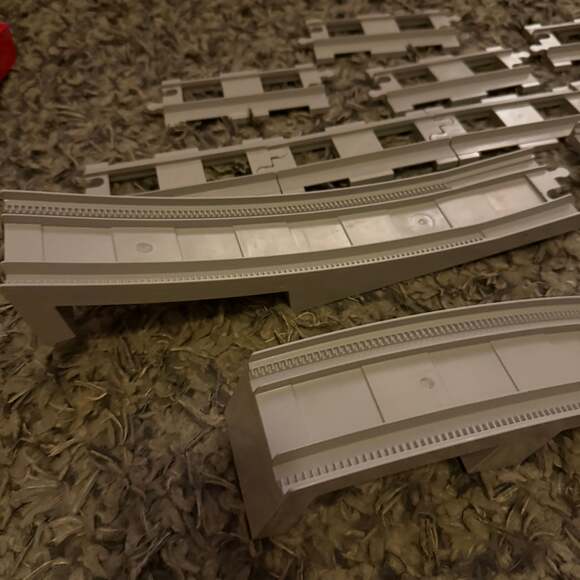 DUPLO Lot BRIDGE TRAIN TRACK Dark Grey: 2 RAMPs and 2 TOP CURVE Replacements - Picture 3 of 9
